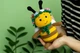 Амигуруми пчёлка в венке – вязаная игрушка 25 см ручной работы - изображение 2