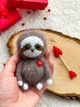 Ленивец, вязаная игрушка амигуруми ленивец, игрушка ручной работы, амигуруми для влюбленных - изображение 5