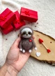 Ленивец, вязаная игрушка амигуруми ленивец, игрушка ручной работы, амигуруми для влюбленных - изображение 6