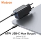 Зарядное устройство 67W Mcdodo GaN Mini с 2 портами USB-C и 1 USB-A, поддержка быстрой зарядки CH-0970 - изображение 5
