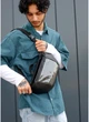Большая мужская поясная сумка бананка из экокожи SAMBAG Черная (855038721) - изображение 1
