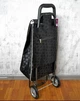 Практична сумка візок на колесах + шопер колеса метал чорні до 90 кг Чорний (П4К-kravchuchka1-004-02) - зображення 3