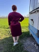 Халат жіночий велюровий теплий на блискавці 58 Бордовий (П4К-batal-velur25-001-04) - зображення 3