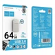 Флеш накопитель USB Hoco UD16, 64GB, USB 3.0, металлический, silver - изображение 5
