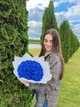 Букет из 35 мыльных роз синих, подарочный букет роз мыльных для девушки, жены, мамы, дочери - изображение 2