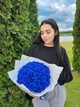 Букет из 35 мыльных роз синих, подарочный букет роз мыльных для девушки, жены, мамы, дочери - изображение 5