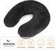 Подушка для путешествий MirSon №8806 Velvet Line 28-0007 Black Полистирол (2200006348917) - изображение 4