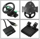 Ігровий кермо з педалями Vibrating Wheel 2в1 для PS2/PS3/ПК, 180° оберт, вібрація, USB, 13 кнопок - зображення 3