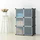 Складана пластикова шафа-органайзер Storage Cube Cabinet МР 26-31, чорна, 6 секцій, 74×37×110 см - зображення 4