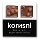 Конфеты на керобе Korysni Фундук в черном шоколаде, 100г - изображение 1