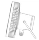 Портативний міні вентилятор CH WT-F61A White - изображение 9