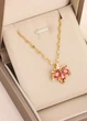 Цепочка женская с кулоном кленовый листок Fashion Jewelry Золотистая 16977 - изображение 1