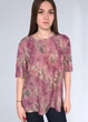 Блуза-футболка жіноча в абстр-принт Creation Atelier Бордова 15767 2XL (52-54) - зображення 6