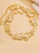 Колье женское укороченное массивное Fashion Jewelry Золотистое 15226 - изображение 6