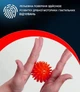 М'яч масажний 5см із шипами для розвитку дрібної моторики м'ячик для масажу стопи ніг шиї спини блакитний для дорослих та дітей - зображення 3