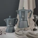 Гейзерная кофеварка Bialetti Moka Express Exclusive на 3 чашки (130 мл) серая - изображение 2