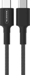 Kabel Somostel USB-C - USB-C 18W PD 3.6A 1 m Black (5902012969649) - obraz 1