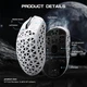 Беспроводная Игровая Мышь ATTACK SHARK R5 White Карбонова 2.4G/Bluetooth/USB type-c Сенсор PAW3950MAX 42000 DPI - изображение 8