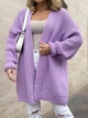 Жіночий в'язаний кардиган 5009, бузковий, one size - изображение 6