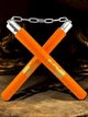 Нунчаки нунчаку тренировочные для начинающих с цепью GDragon Sport для тренировки мягкие с неопреновым покрытием легкие безопасные соединенные цепью из пенополиуретана Оранжевые 3_1_0_4 - изображение 1