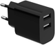 Ładowarka sieciowa Gembird 2 x USB-A 5V 2.4 A Black (TA-UC-2A12-01-BK) - obraz 2