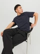 Футболка хлопковая длинная мужская Jack & Jones 12234746 S Dark Navy (5715424101336) - изображение 7