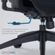 Кресло компьютерное офисное эргономичное OfficePro Atlas Black (OC630-B-B-B) - изображение 14