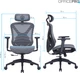 Кресло компьютерное офисное эргономичное OfficePro Atlas Black/Dark Gray (OC630-B-DG-DG) - изображение 16