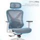 Кресло компьютерное офисное эргономичное OfficePro Atlas White/Dark Gray (OC630-W-DG-DG) - изображение 8