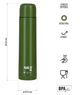 Термос туристичний NILS CAMP NC3804 1000 мл Зелений (5908261682544) - зображення 7
