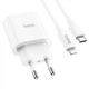 Мережевий Зарядний Пристрій Hoco C94A 1Type-C/20W/PD + (Type-C - Lightning) (Білий) - изображение 3