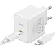Мережевий Зарядний Пристрій Hoco CS13A 1Type-C/20W/PD + (Type-C - Lightning) (Бiлий) - зображення 2