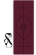 Премиальный коврик для йоги каучуковий Lita Comfort PU+coconut Marking Burgundy Yoga mat бордовый 183х68х0,5 см - изображение 1