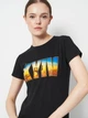 Футболка хлопковая женская Sol's Imperial Women Kyiv evening DTF11502309/411 L Черная (3609374970765) - изображение 4
