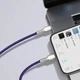 Кабель Baseus Cafule Metal (PD) Type-C - Lightning PD20W/2m (CATLJK-B05) (Purple) - изображение 6