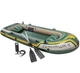 Надувная лодка Intex 68351 Seahawk 4 Set четырехместная трехкамерная из винила 351х145 см с насосом и веслами Зеленая (127-9-68351) - изображение 1