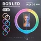 Лампа Кільцева LED CH 3D-26 RGB 26cm 20W 2700-5500K - зображення 4