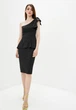 Женский костюм блуза с бантиком + юбка миди Подіум Bow 27928-BLACK S Черный - изображение 4