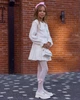 Детские ажурные розовые колготки с бантиком-122-134 - изображение 2