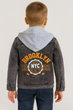 Лёгкая детская джинсовая куртка Panda Brooklyn с капюшоном, 4–10 лет,116, Серый - изображение 3