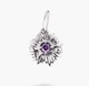 Кулон цветок серебряный Подсолнух Amethyst 925 Zirkon - изображение 1