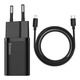 Мережевий Зарядний Пристрій Baseus Super Si (TZCCSUP-B01) 1Type-C/20W/PD + (Type-C - Lightning) 1m (Чорний) - зображення 1