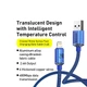 Кабель Baseus Crystal Shine Series Fast Charging Data Cable USB to iP 2.4A 1.2m Blue (CAJY000003) - изображение 3