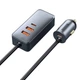 Автомобільний зарядний пристрій Baseus Share Together PPS multi-port Fast charging with extension cord 120W 2U+2C Gray (CCBT-A0G) - изображение 3