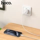 Мережевий Зарядний Пристрій Hoco C145A 1USB/18W/QC3.0 + (USB - Type-C) (Білий) - зображення 7