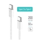 Дата кабель USB-C to USB-C 2.0m (braided cotton) (PD Fast Charging 60W) 3.0А grey ColorWay (CW-CBPDCC068-GR) - зображення 9