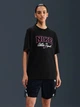 Футболка хлопковая оверсайз длинная женская Nike W Nsw Ss Tee B2S Oc IF1180-010 L Черная (0198482065294) - изображение 1