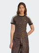 Футболка бавовняна жіноча Adidas Originals Leopard Cali JW7304 M Коричнева (4068811984403) - зображення 1