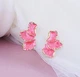 Серьги бижутерия лепестки полцветка jeweston Розовые - изображение 7
