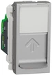 Розетка комп'ютерна RJ45 Schneider Electric Unica New категорія 6UTP 1 модуль алюміній NU341430 - зображення 1